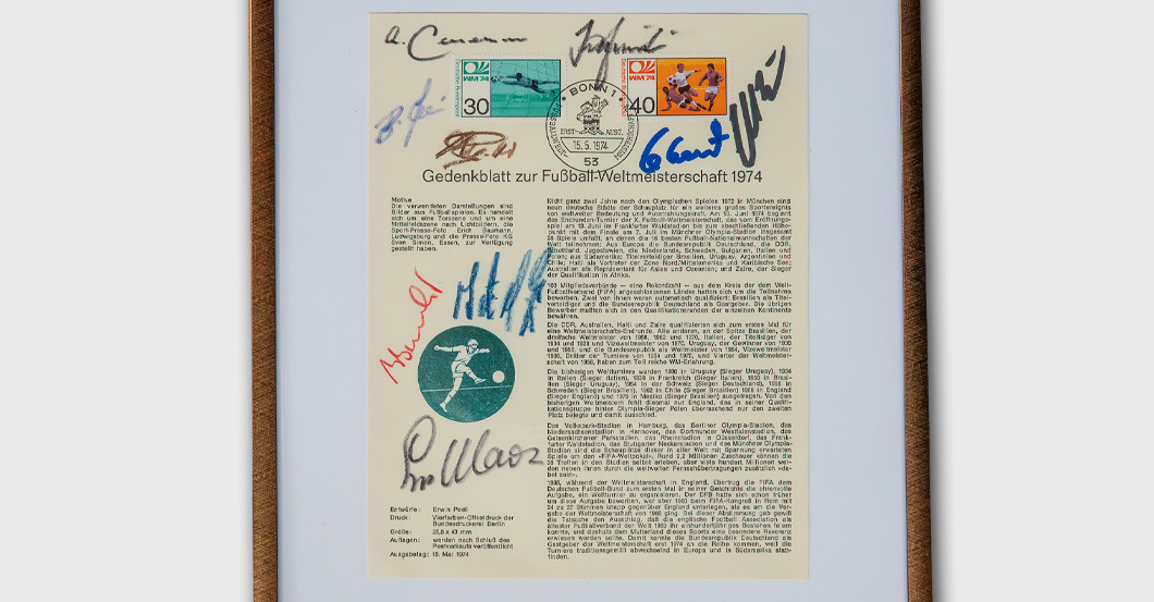 FH WM Gedenkblatt 1974    FH WM Gedenkblatt 1974