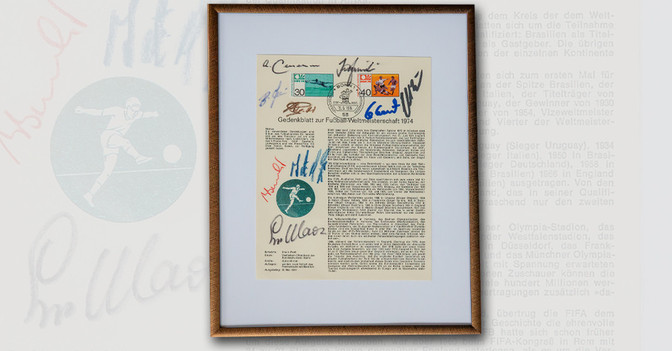 FH WM Gedenkblatt 1974    FH WM Gedenkblatt 1974