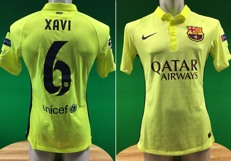 Getragenes CL-Trikot Xavi   Getragenes CL-Trikot Xavi