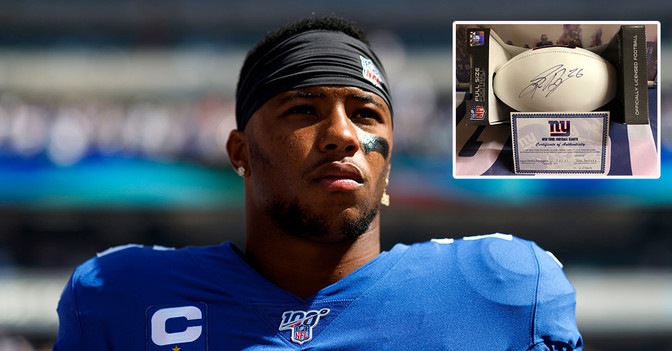 Giants Football Barkley   Giants Football Barkley