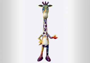  Giraffe Colorful Fantasy  