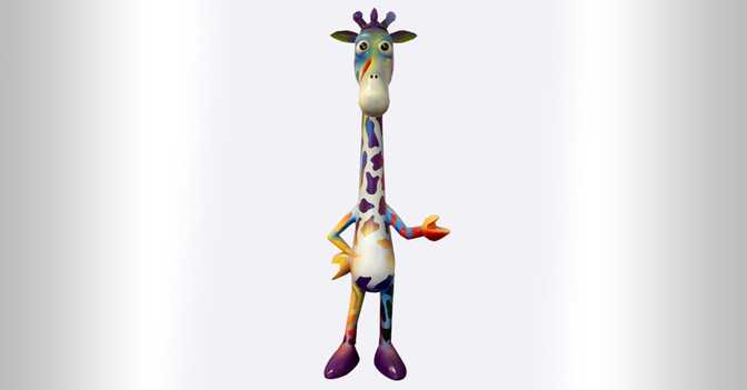  Giraffe Colorful Fantasy  