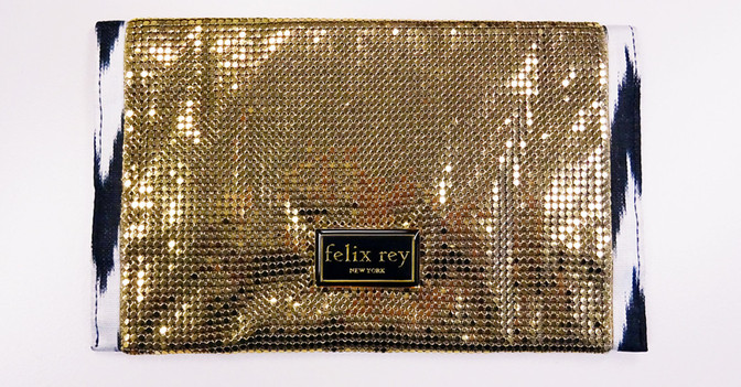 Goldene Clutch schwarz   Goldene Clutch schwarz