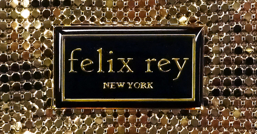 Goldene Clutch schwarz   Goldene Clutch schwarz