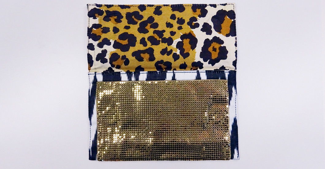 Goldene Clutch schwarz   Goldene Clutch schwarz