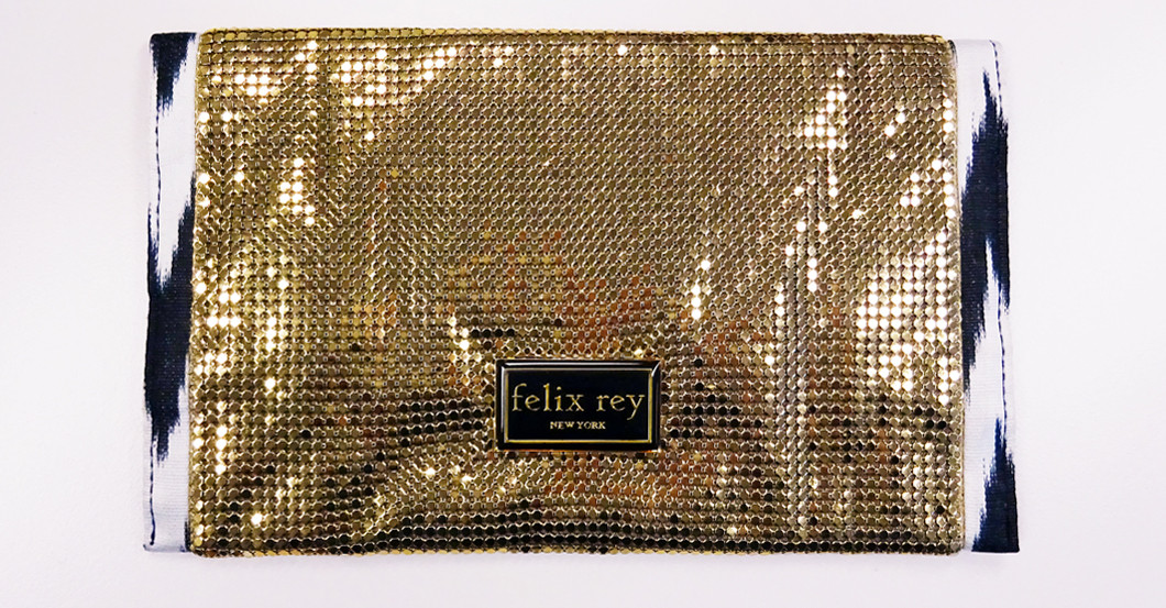 Goldene Clutch schwarz   Goldene Clutch schwarz