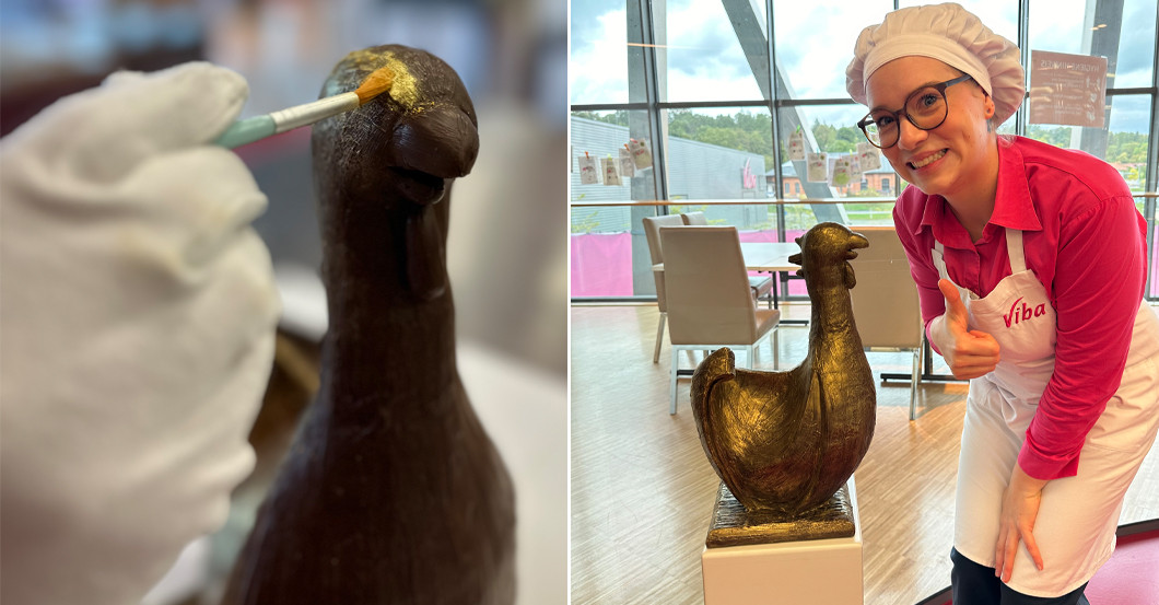 Goldene Schoko Henne   Goldene Schoko Henne