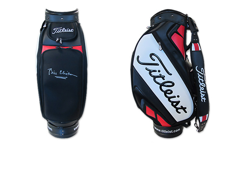 Titleist-Bag mit original Unterschrift von Bill Clinton Titleist-Bag mit original Unterschrift von Bill Clinton