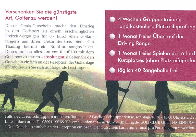 Golfen auf Gut Thailing   Golfen auf Gut Thailing