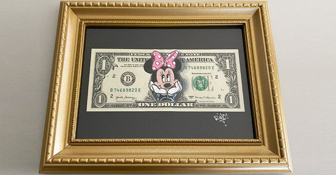 Graffiti Minnie Schleife   Graffiti Minnie Schleife