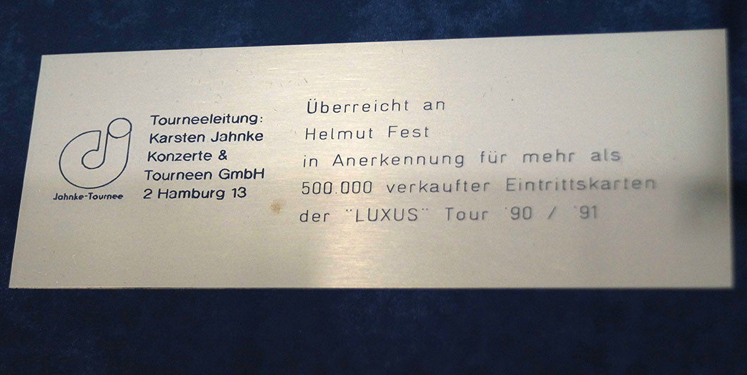 Grönemeyer Auszeichnung   Grönemeyer Auszeichnung