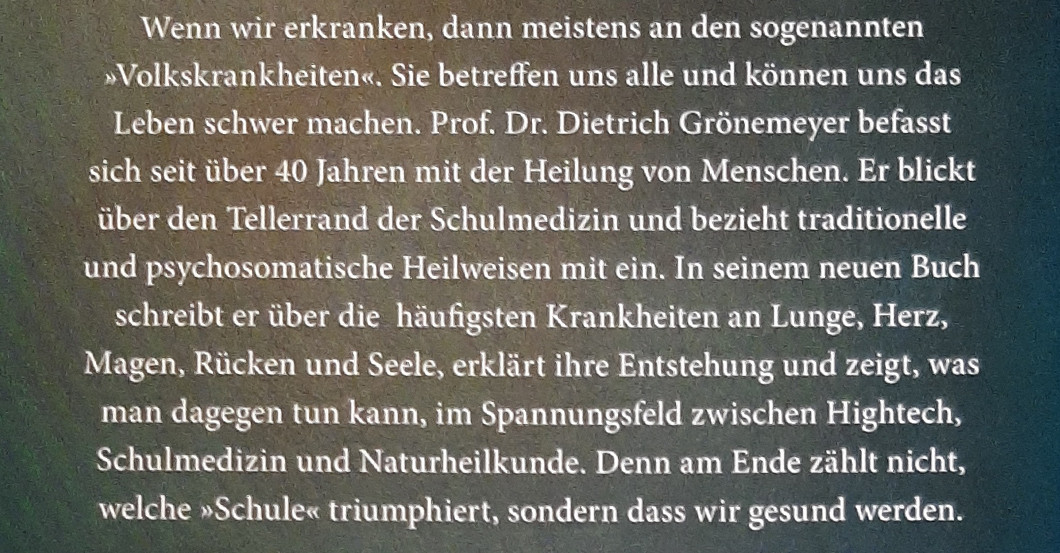 Grönemeyer Buch Natur   Grönemeyer Buch Natur