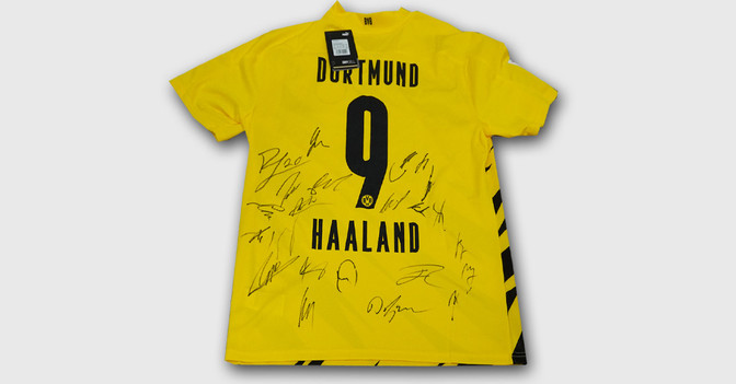 Haaland Trikot signiert   Haaland Trikot signiert