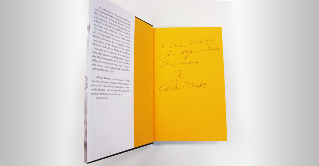 Heck signierte Biografie   Heck signierte Biografie