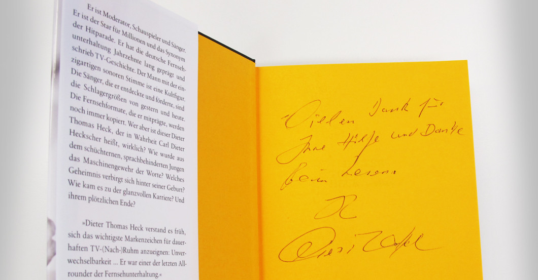 Heck signierte Biografie   Heck signierte Biografie