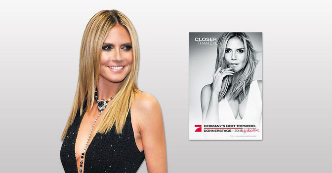 City-Light-Plakat von „GNTM – by Heidi Klum“