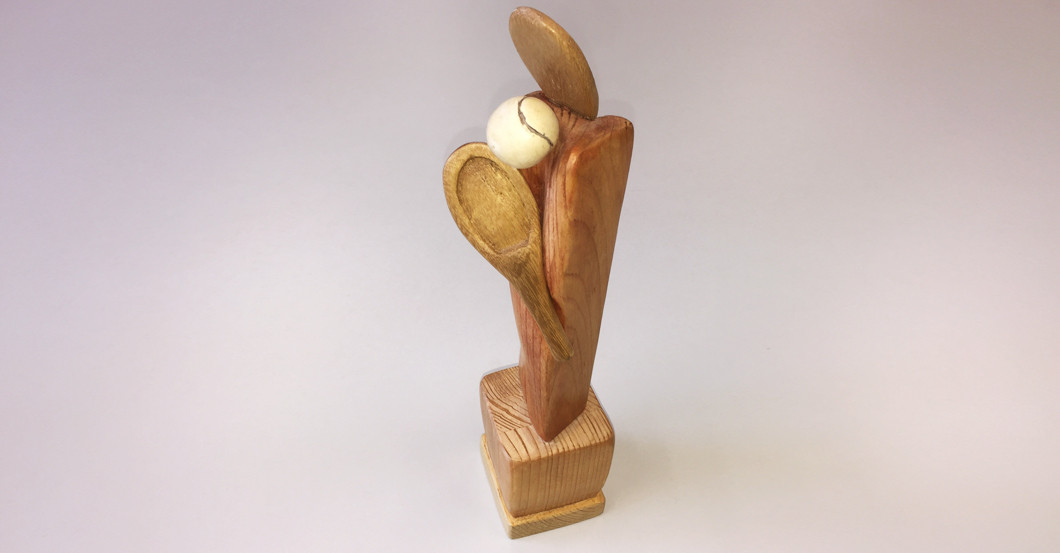 Holztrophäe Tennis   Holztrophäe Tennis