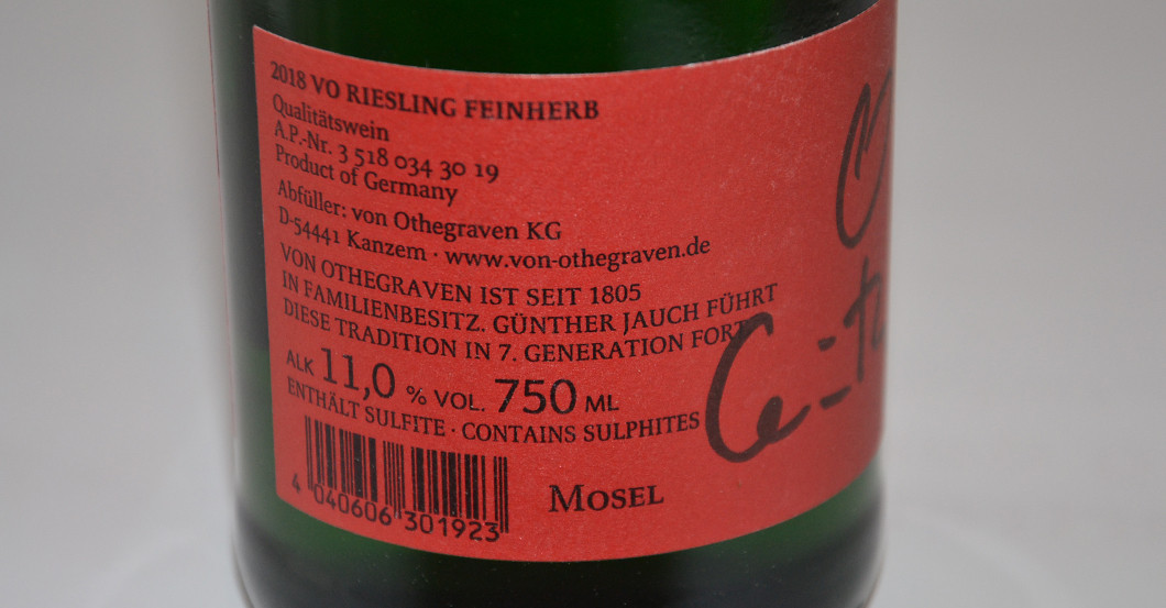  Jauch Riesling 2018 II 