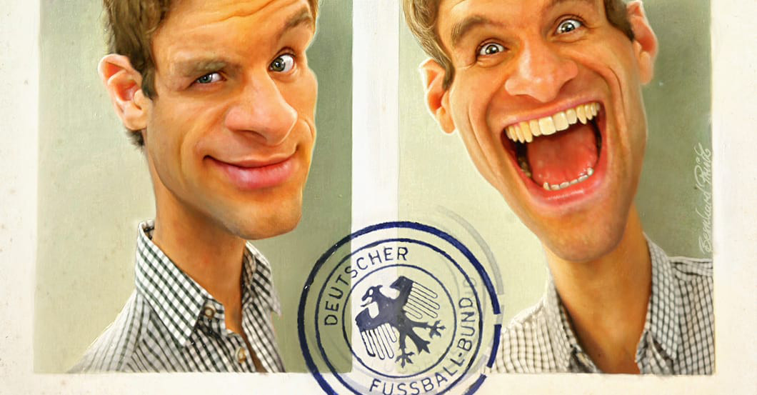 Karikatur Thomas Müller   Karikatur Thomas Müller