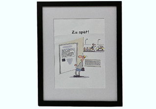  KH Alf Cartoon Zu spät 