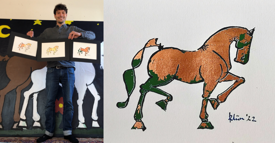 KH Klün Pferd Bronze Grün   KH Klün Pferd Bronze Grün