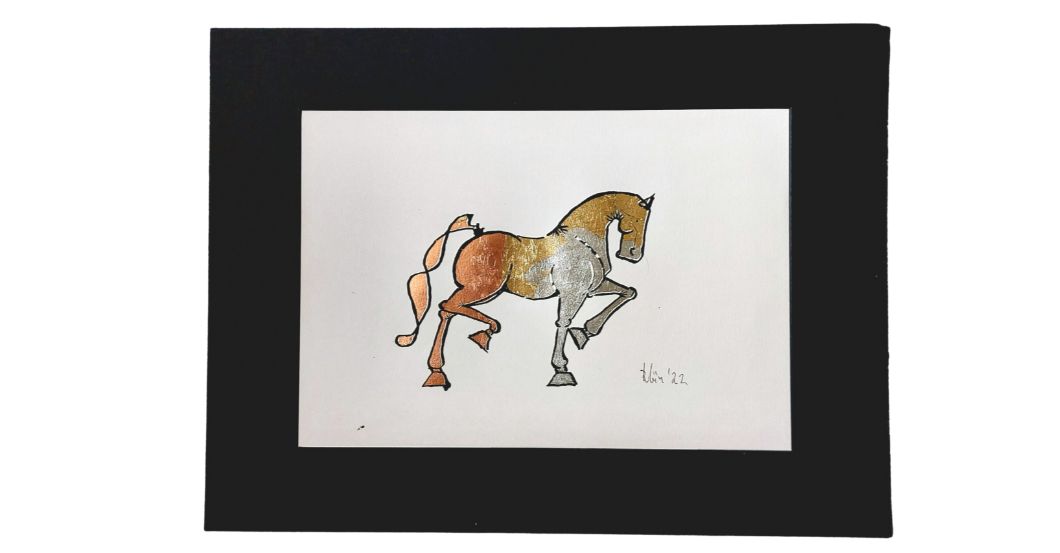 KH Klün Pferd dreifarbig   KH Klün Pferd dreifarbig