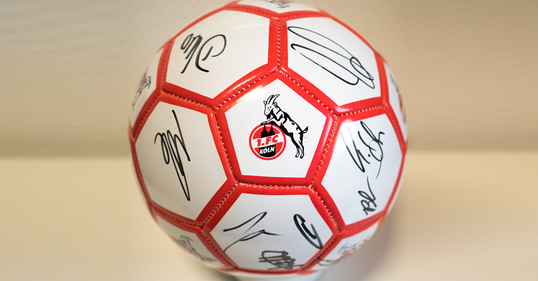  Köln Fußball teamsigniert 