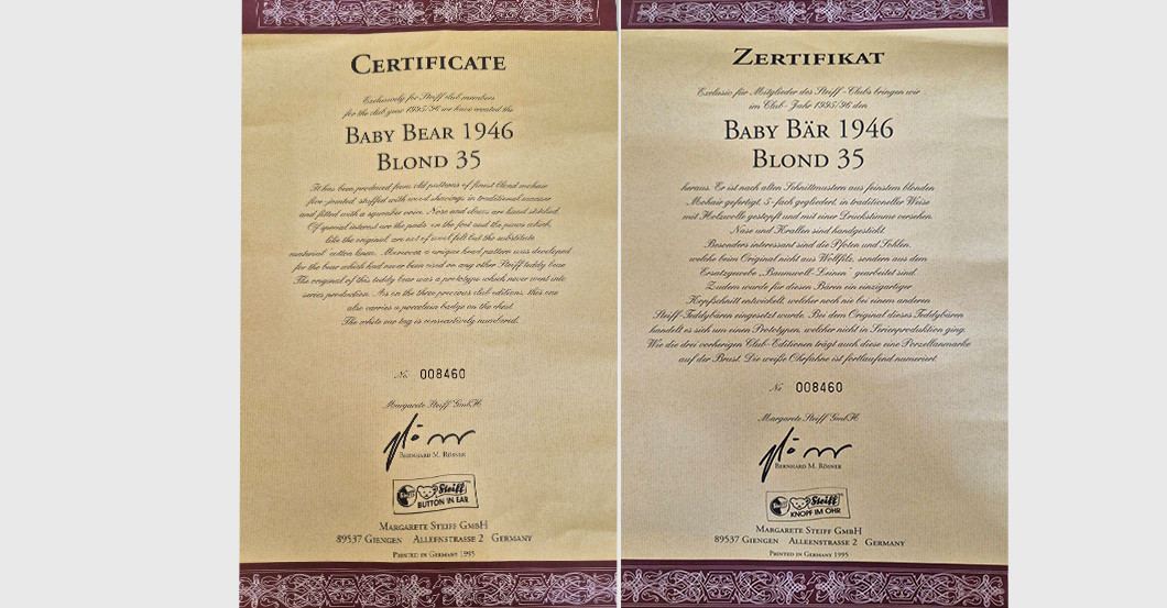 KP Baby Bär Blond   KP Baby Bär Blond