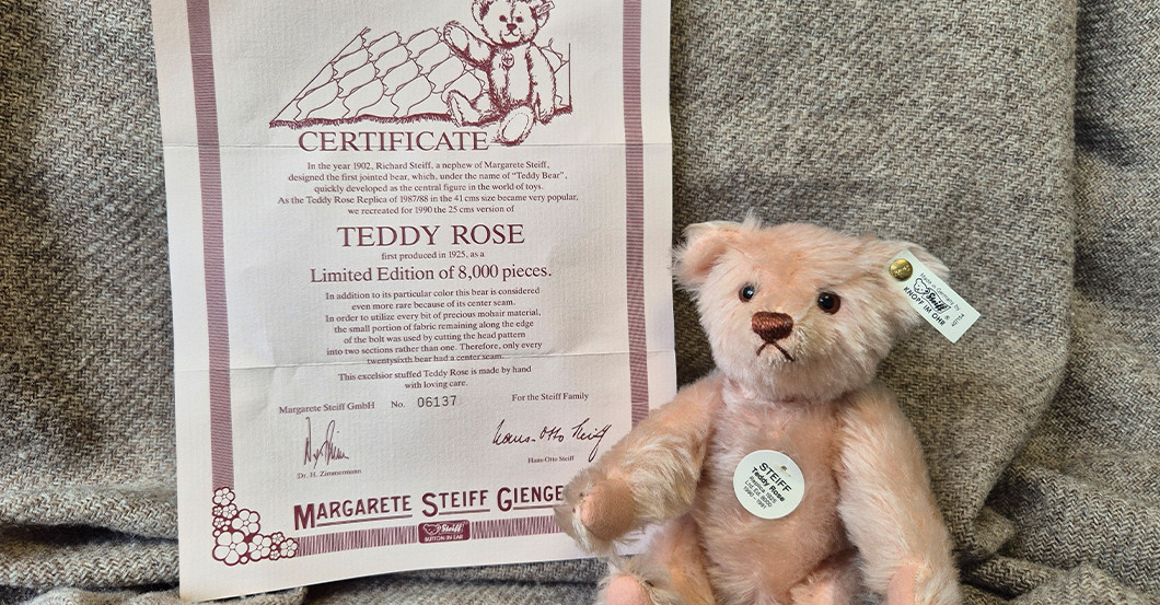 KP Steiff Bär Rose   KP Steiff Bär Rose