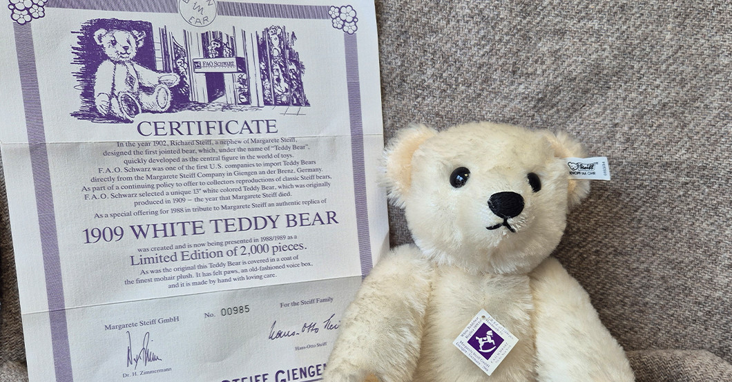 KP Steiff Bär weiß   KP Steiff Bär weiß