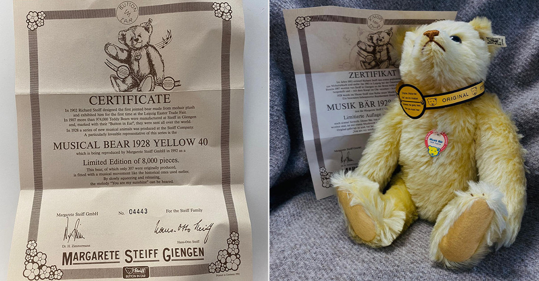 KP Steiff Musik Bär    KP Steiff Musik Bär