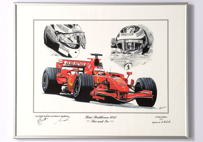Kunstdruck Kimi Räikkönen   Kunstdruck Kimi Räikkönen
