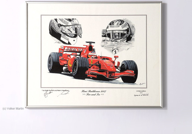 Kunstdruck Kimi Räikkönen   Kunstdruck Kimi Räikkönen