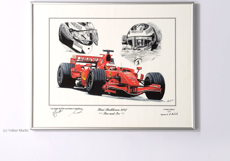  Kunstdruck Kimi Räikkönen 