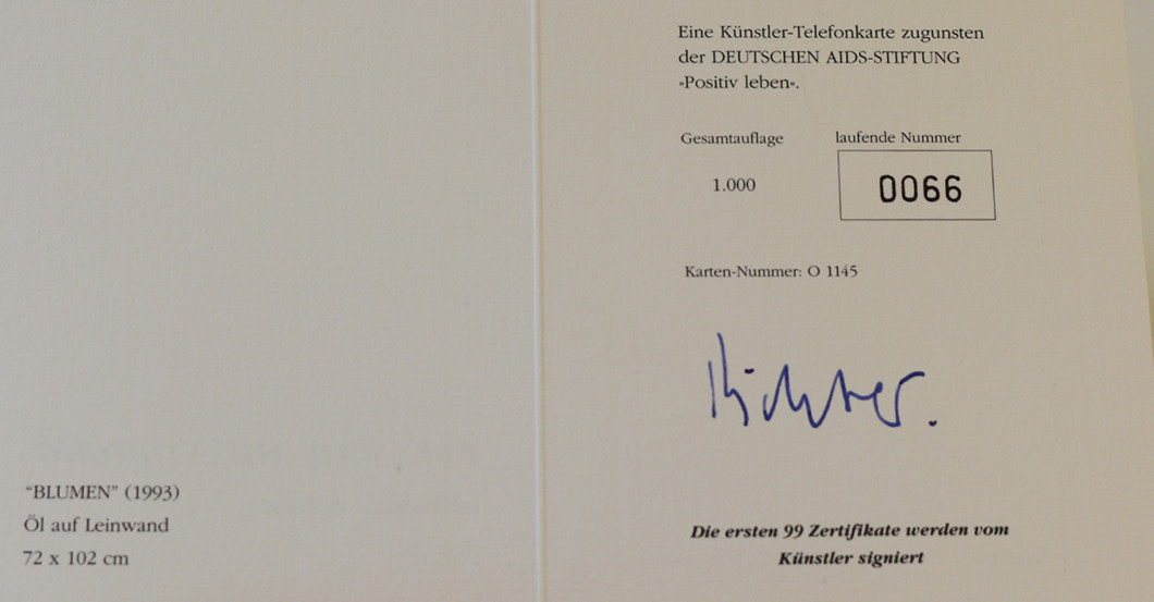  Kunsttelefonkarte Richter 