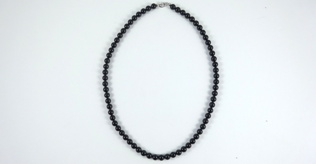  Lange Onyx Kugelkette  