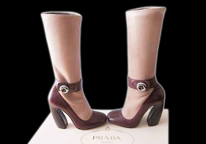 Leder-Stiefel von Prada   Leder-Stiefel von Prada