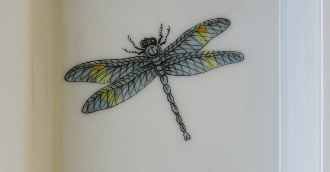  Libelle Schale Meissen 