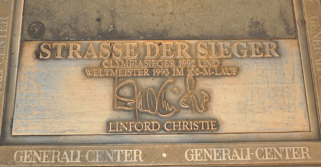 Linford Christie Platte   Linford Christie Platte