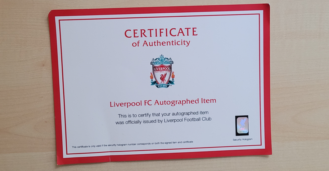  Liverpool Trikot signiert 