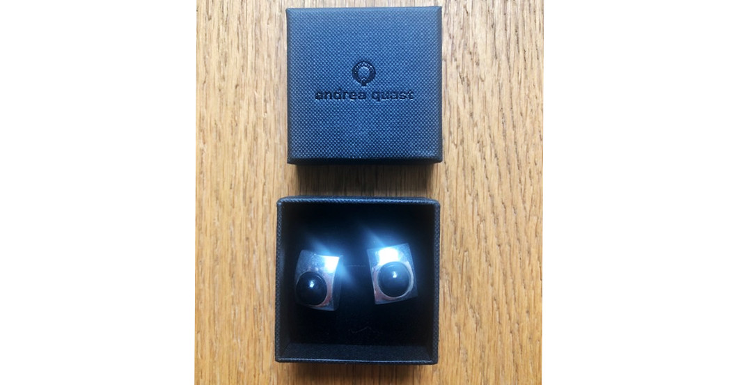  Manschetten Silber Onyx 