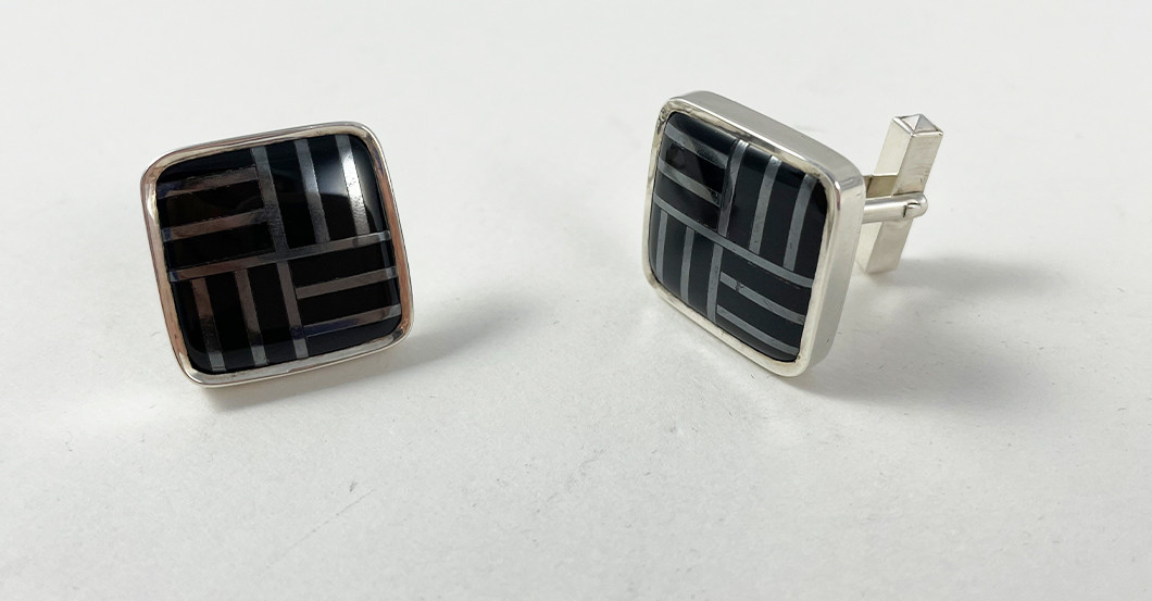  Manschettenknöpfe Onyx 