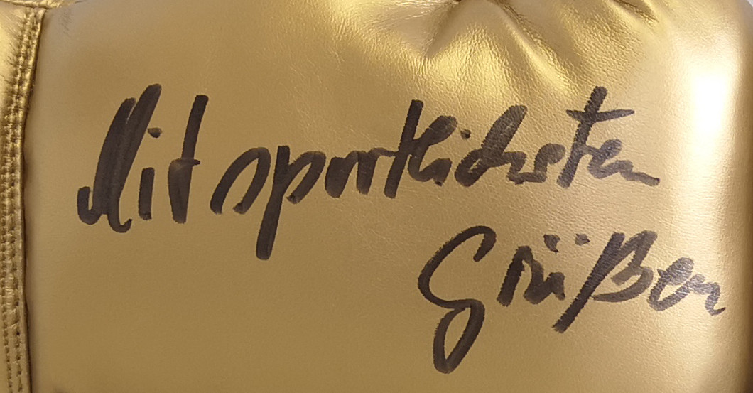  Maske Handschuhe gold 