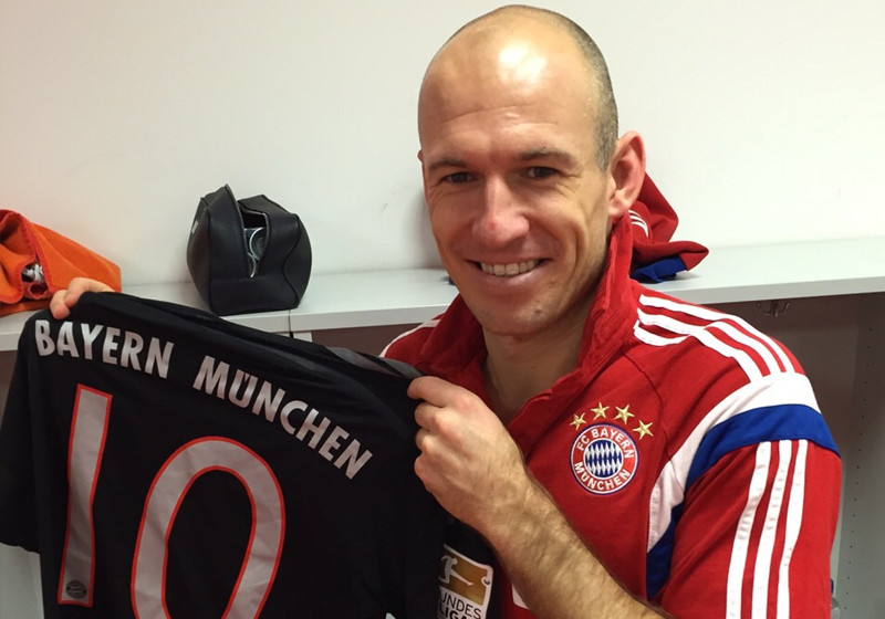  Matchworn Trikot Robben 