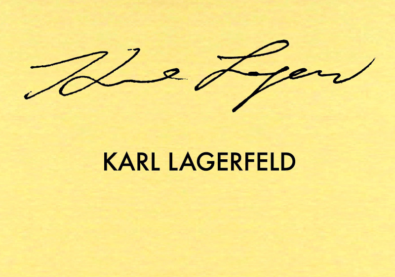  Messingtafel Lagerfeld 