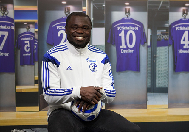 Mit Asamoah auf Schalke 1   Mit Asamoah auf Schalke 1