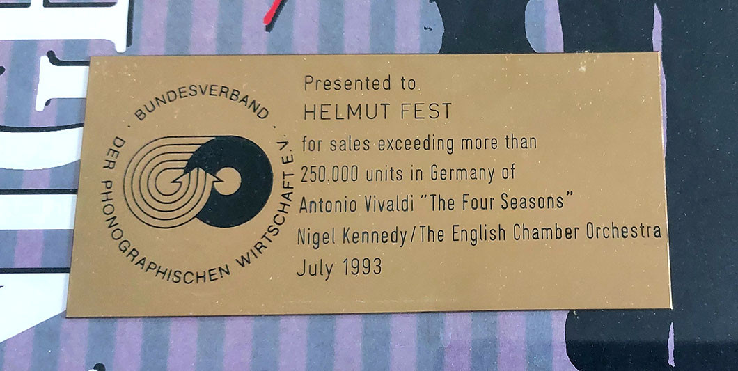  Nigel Kennedy Gold Award 