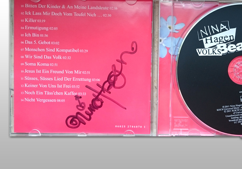  Nina Hagen signierte CD  