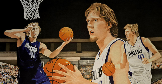 Nowitzki Zeichnung	   Nowitzki Zeichnung