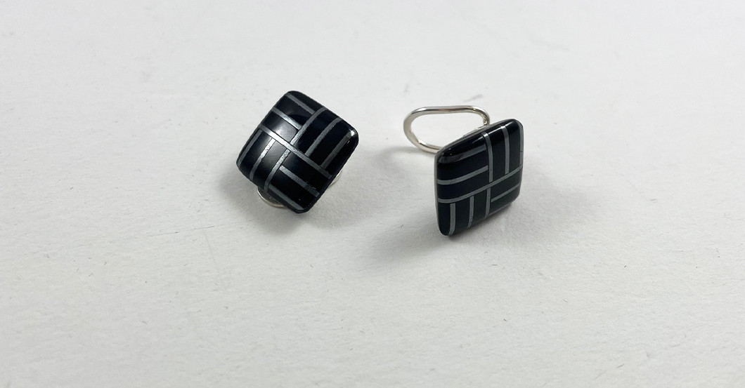 Ohr Clips Onyx Hämatit   Ohr Clips Onyx Hämatit